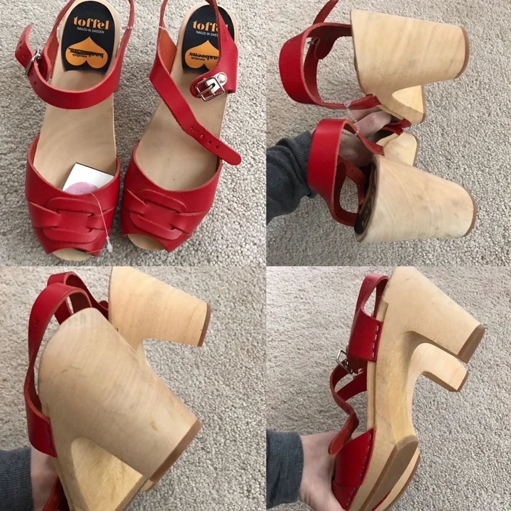 Anthropologie Red clog Sandals - Picture 4 of 4